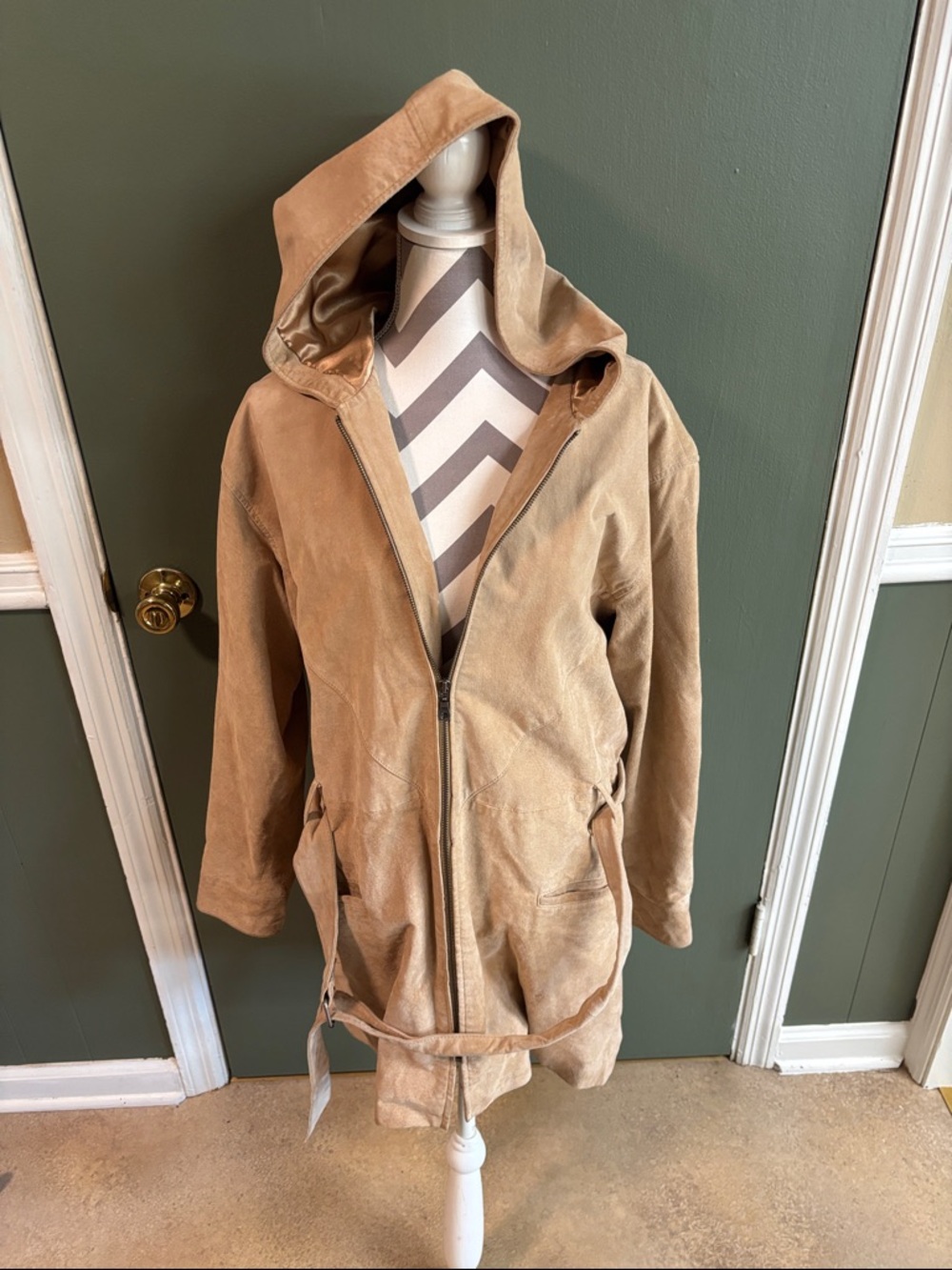 Together Tan Hooded Trench Coat